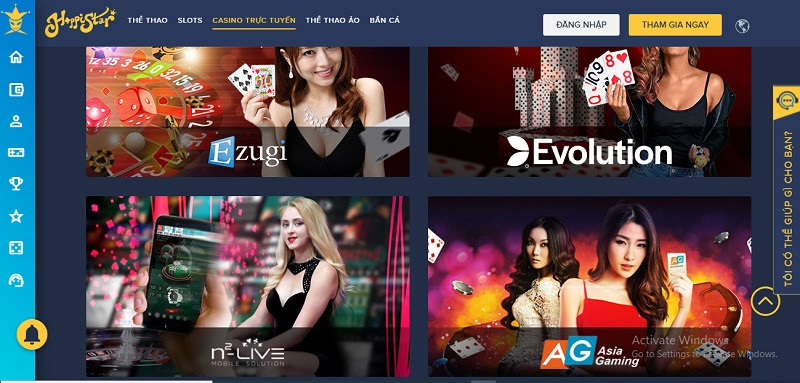 Casino trực tuyến với tỷ lệ ăn cược lớn