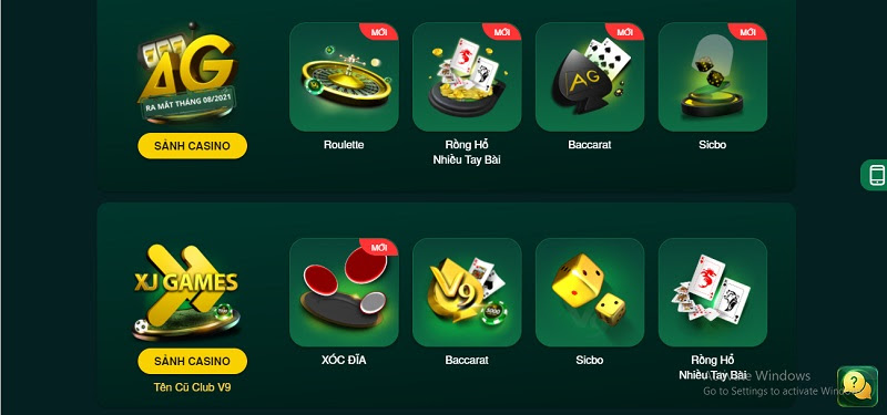 Đa dạng các thể loại casino trực tuyến