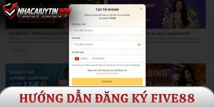 Hướng dẫn tân thủ thao tác Five88 cơ bản