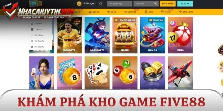 Danh mục sản phẩm Five88 phong phú đáp ứng mọi nhu cầu