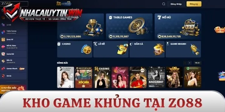 Khám phá kho game khủng chỉ có tại Zo88