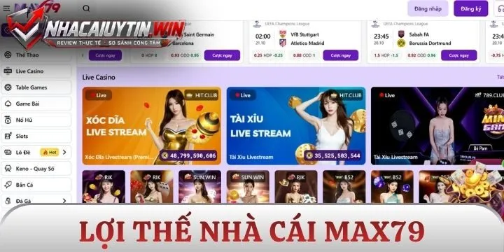 Lợi thế làm nên tên tuổi của Max79
