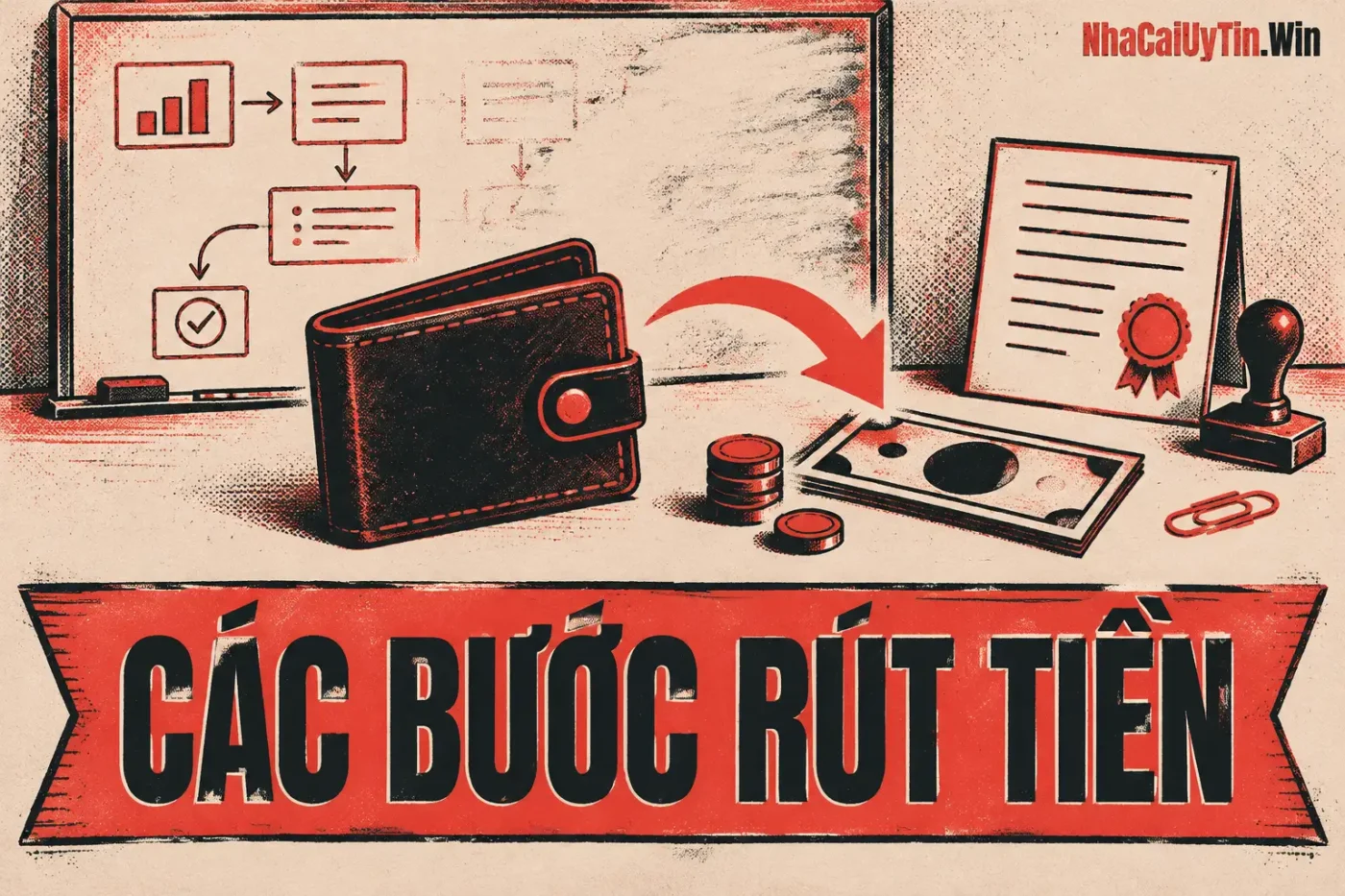 bước thực hiện khá giống nhau ở hầu hết nền tảng - rút tiền nhà cái