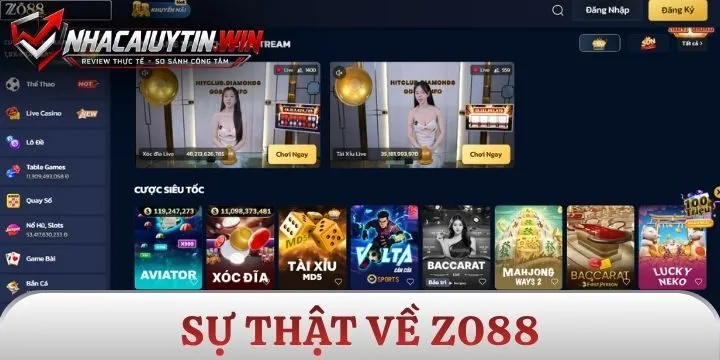 Những sự thật bet thủ chưa biết về Zo88